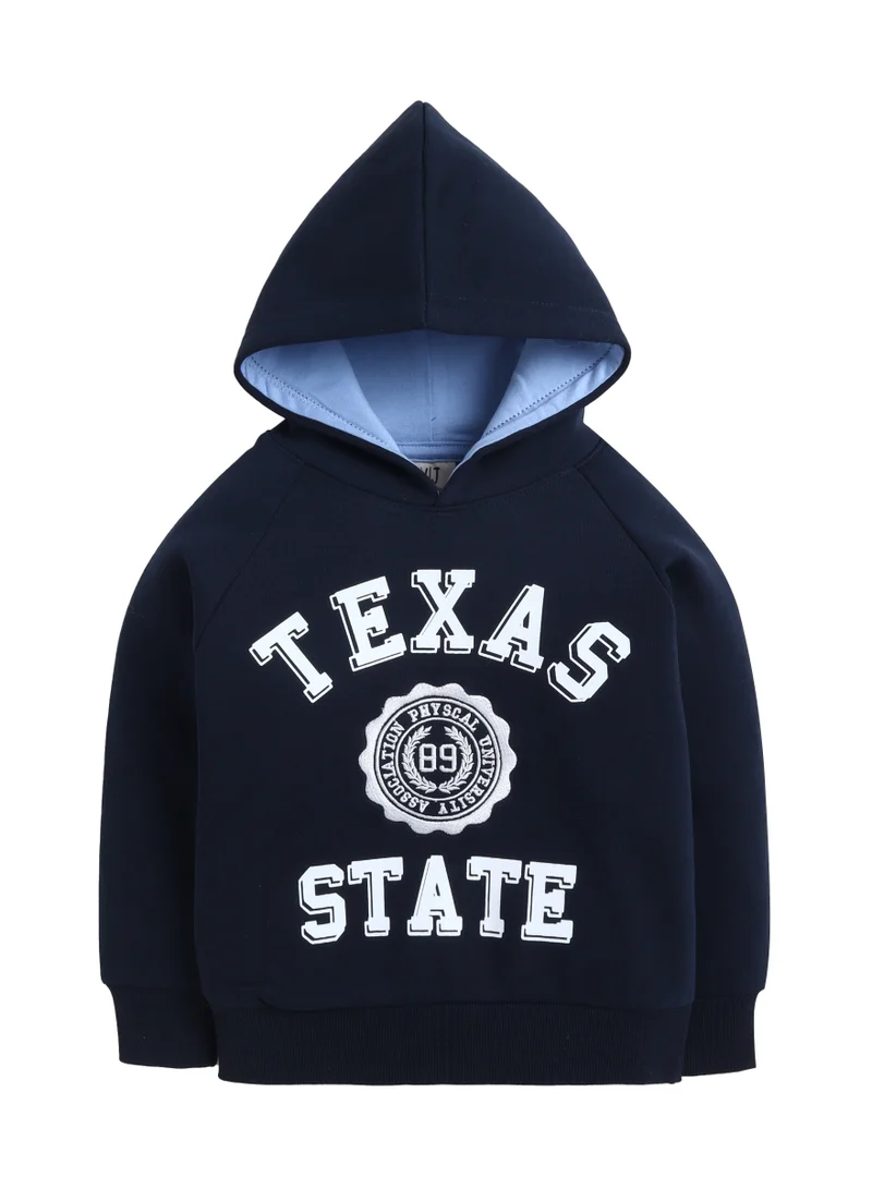 victor and jane Boys' Navy Texas State Hooded Sweatshirt