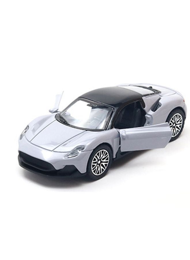 HALAMODO 1:36 Alloy Sports Car Model , Pull-Back Toy Car , Model Car for Kids Boy Girl Gift , Collectible Display ,Silver 11.5 cm*5 cm*3.5 cm - Image 3