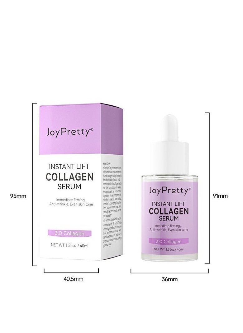 JoyPretty - Collagen Face Serum – Anti-Wrinkle & Moisturizing Treatment – Brightens Skin, Reduces Dark Spots & Fine Lines – 1.35 Fl Oz - Image 1