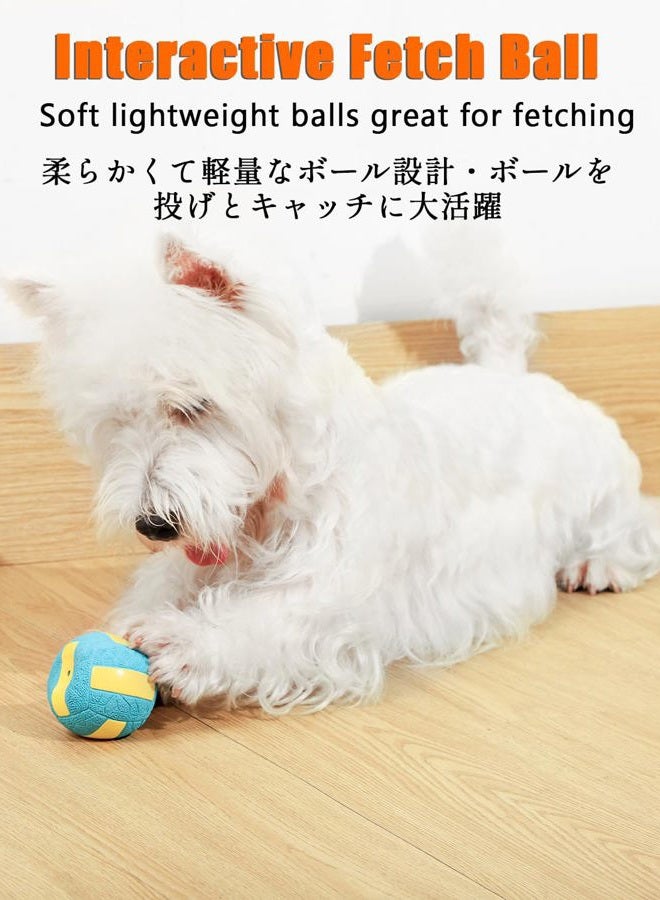 SCHITEC Squeaky Dog Balls, [4 Pack] Interactive Latex Rubber Squeak Dog Toys, 2.4'' Soft Bouncy Fetch Play Ball Toy for Small Dogs Puppies - Image 3
