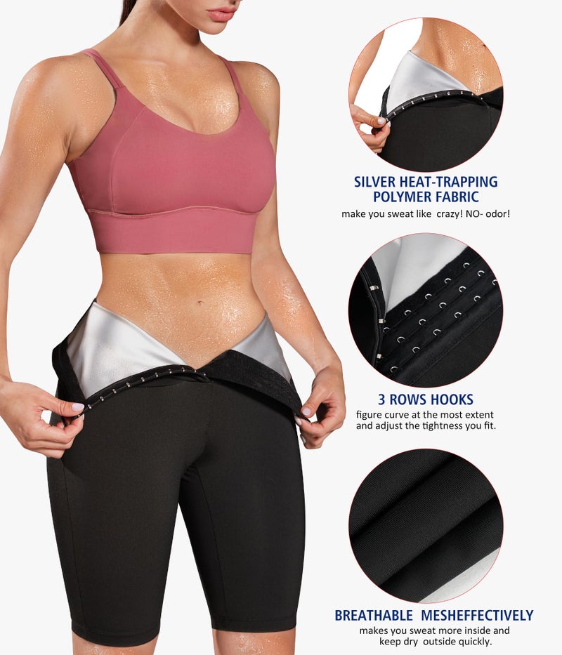 KUMAYES Sauna Sweat Pants for Women High Waist Slimming Shorts Compression Thermo Workout Exercise Body Shaper Thighs - Image 5
