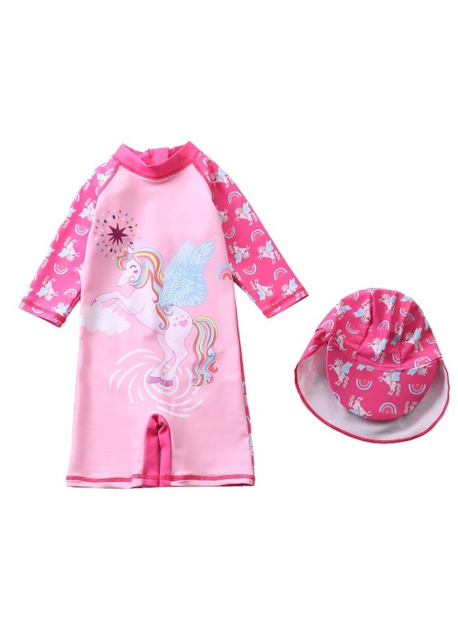 Children's Swimsuit, Women's One-piece Swimsuit, European And American Children's Surfing Suit, Baby Long-sleeved Sun Protection Girl's Swimsuit