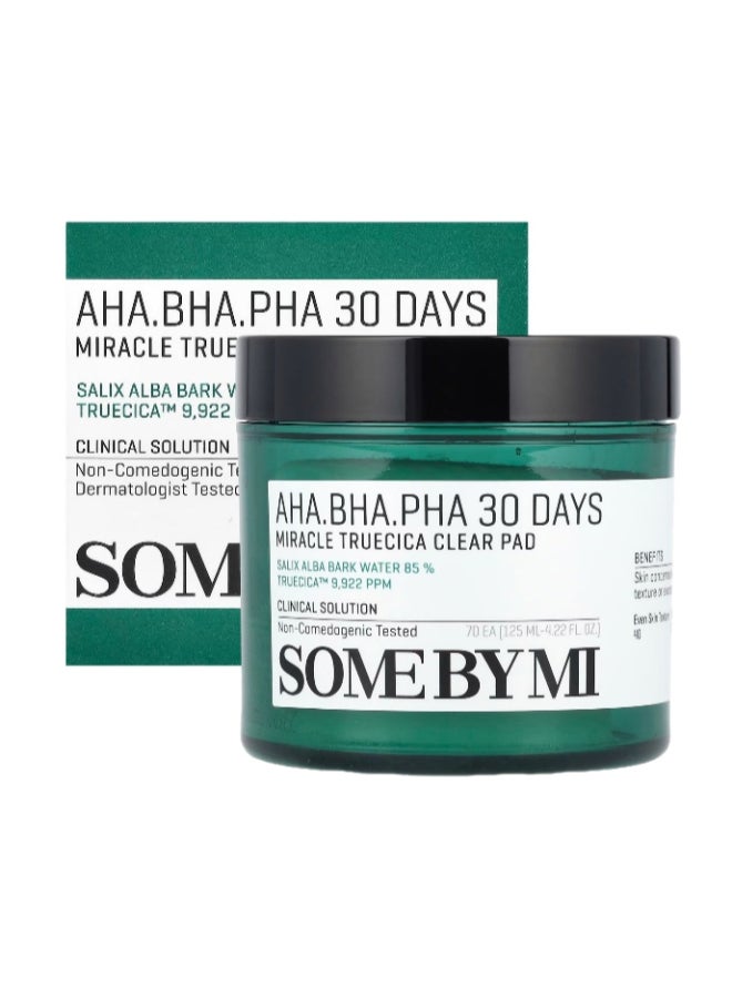 Some by Mi Aha Bha Pha, 30 Days Miracle Truecica Clear Pad, 70 Pads, 125 Ml 125ml - Image 1