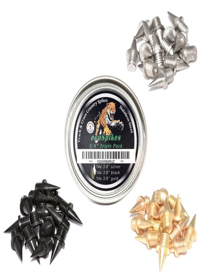ecoSpikes TRIPLE PACK - 3/8 inch Steel Track and Cross Country Spikes - Image 1