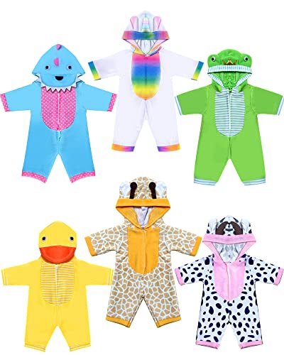 ARTST Doll Clothes,12 inch Baby Doll Clothes[6 Sets Animal Styling ] for 10/ 11 /12 inch Baby Dolls - Image 1