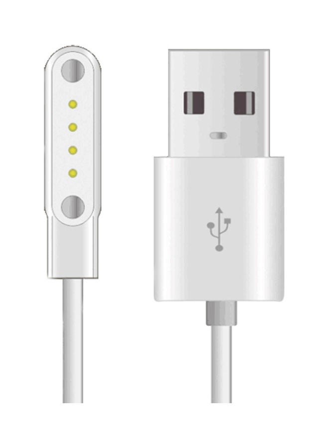 Beauenty Universal Portable 4Pin Smart Watch Wireless Charger Rubber Fast Charging Cable White - Image 2