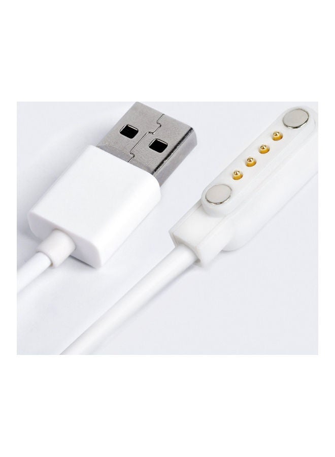 Beauenty Universal Portable 4Pin Smart Watch Wireless Charger Rubber Fast Charging Cable White - Image 4