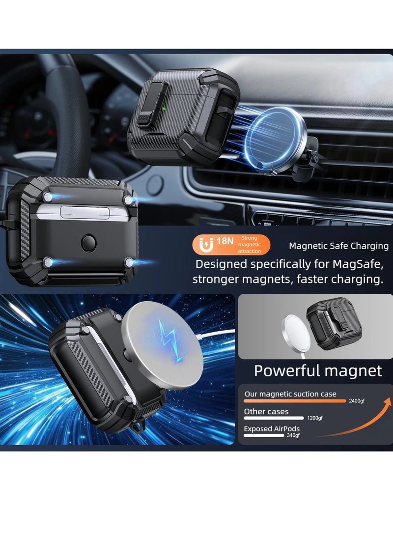 AirPods 4/AirPods Pro/AirPods Pro 2/AirPods Pro 3 protective case, magsafe，phone holder, pop-up headphone case,earphone protecter，headphone protecter，earphone case - Image 3