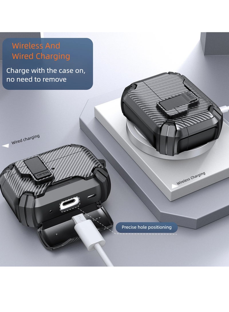 AirPods 4/AirPods Pro/AirPods Pro 2/AirPods Pro 3 protective case, magsafe，phone holder, pop-up headphone case,earphone protecter，headphone protecter，earphone case - Image 2