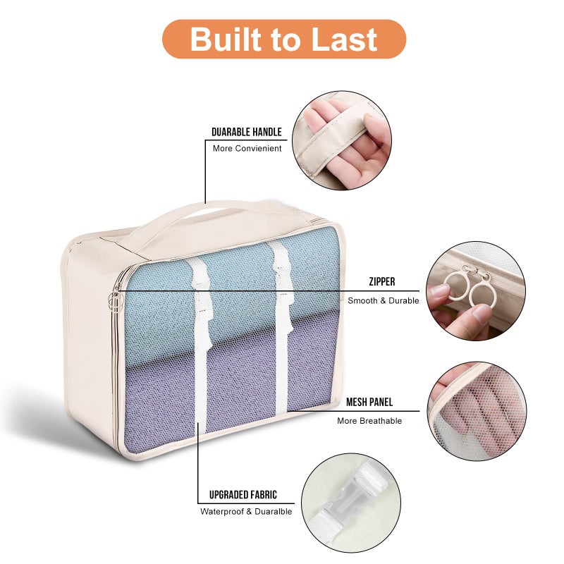 YEEYAA Packing Cubes for Travel - 8 Set Luggage Organizer Bags for Family, Mesh Breathable Travel Packing Cubes for Suitcases Durable Travel Essentials Bags Set - Image 4
