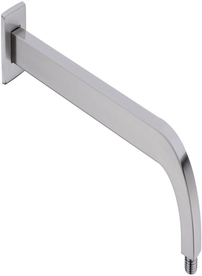 TRUSTMI Square Shower Arm with Flange 16 Inch - L-Shape Rainfall Shower Head Extension Arm Wall Mounted - Brushed Nickel - Image 1
