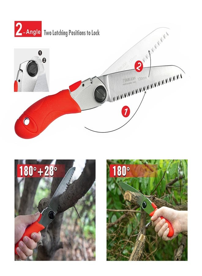 Toolux Hand Folding Pruning Saw Tree Wood Camping Saw 5 Inch Razor Teeth Saw Pocketboy For Wood Branches Camping With Carrying Case - Image 5