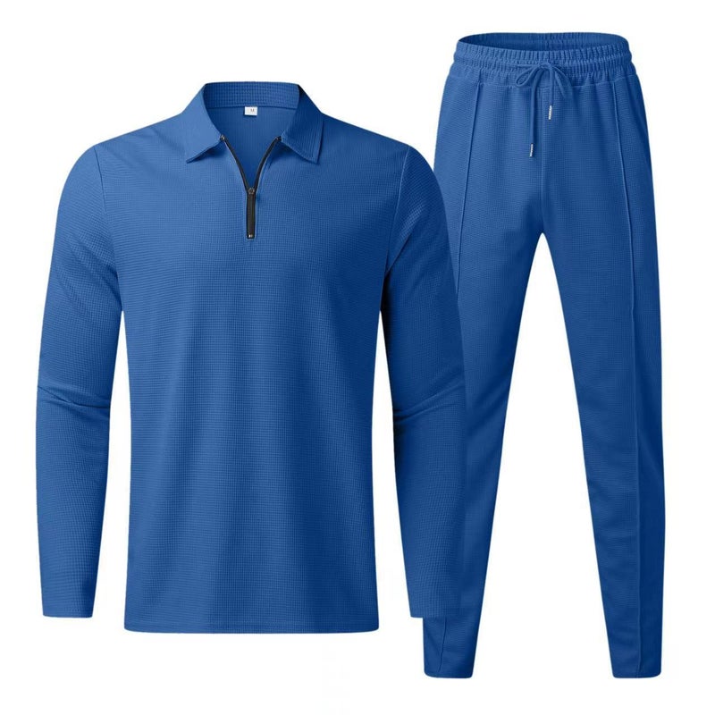 2026 European Size Long-Sleeve Long-Pants Two-Piece Sports Casual Men'S Set - Image 1