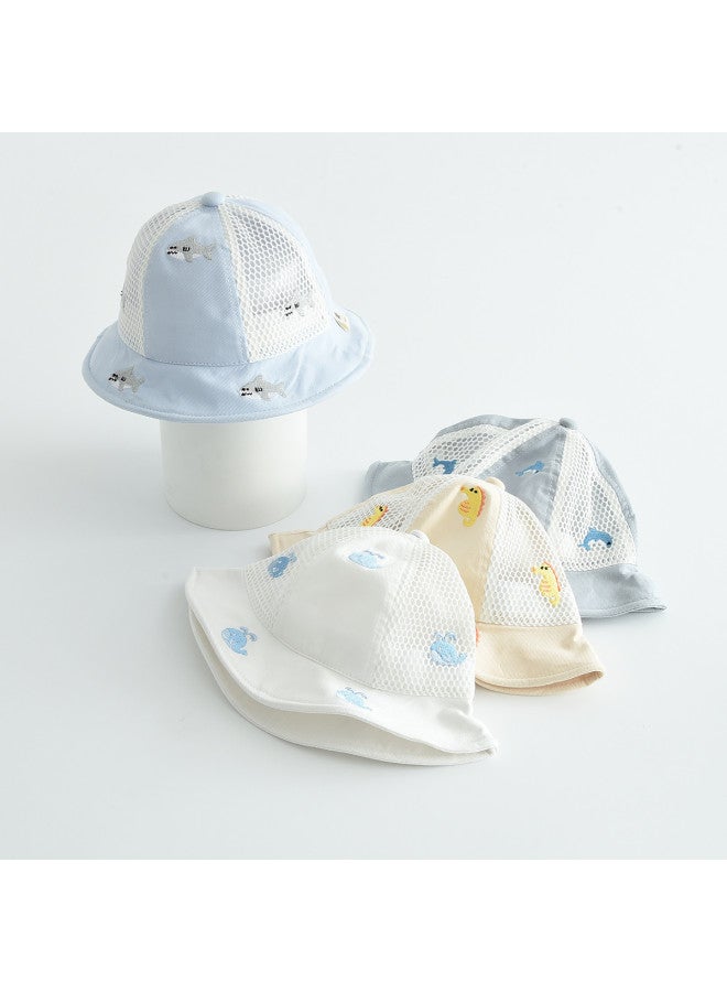 Bumblebee Baby Mesh Ultra-light Sun Hat Outdoor Shade Cap Embroidered Fisherman Hat Boneless Foldable For Easy Storage - Image 5