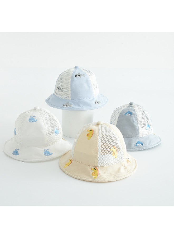 Bumblebee Baby Mesh Ultra-light Sun Hat Outdoor Shade Cap Embroidered Fisherman Hat Boneless Foldable For Easy Storage - Image 3