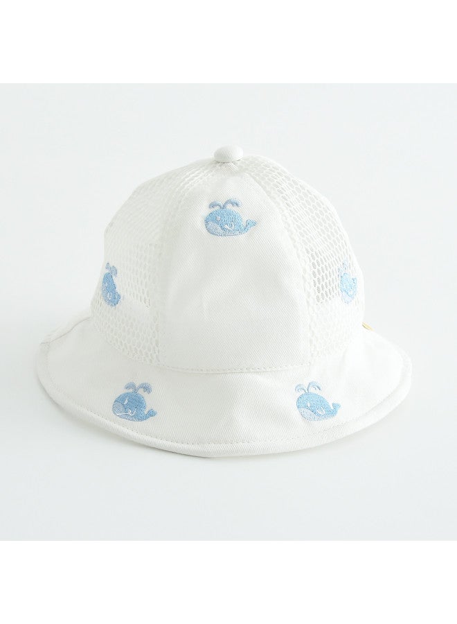 Bumblebee Baby Mesh Ultra-light Sun Hat Outdoor Shade Cap Embroidered Fisherman Hat Boneless Foldable For Easy Storage - Image 2
