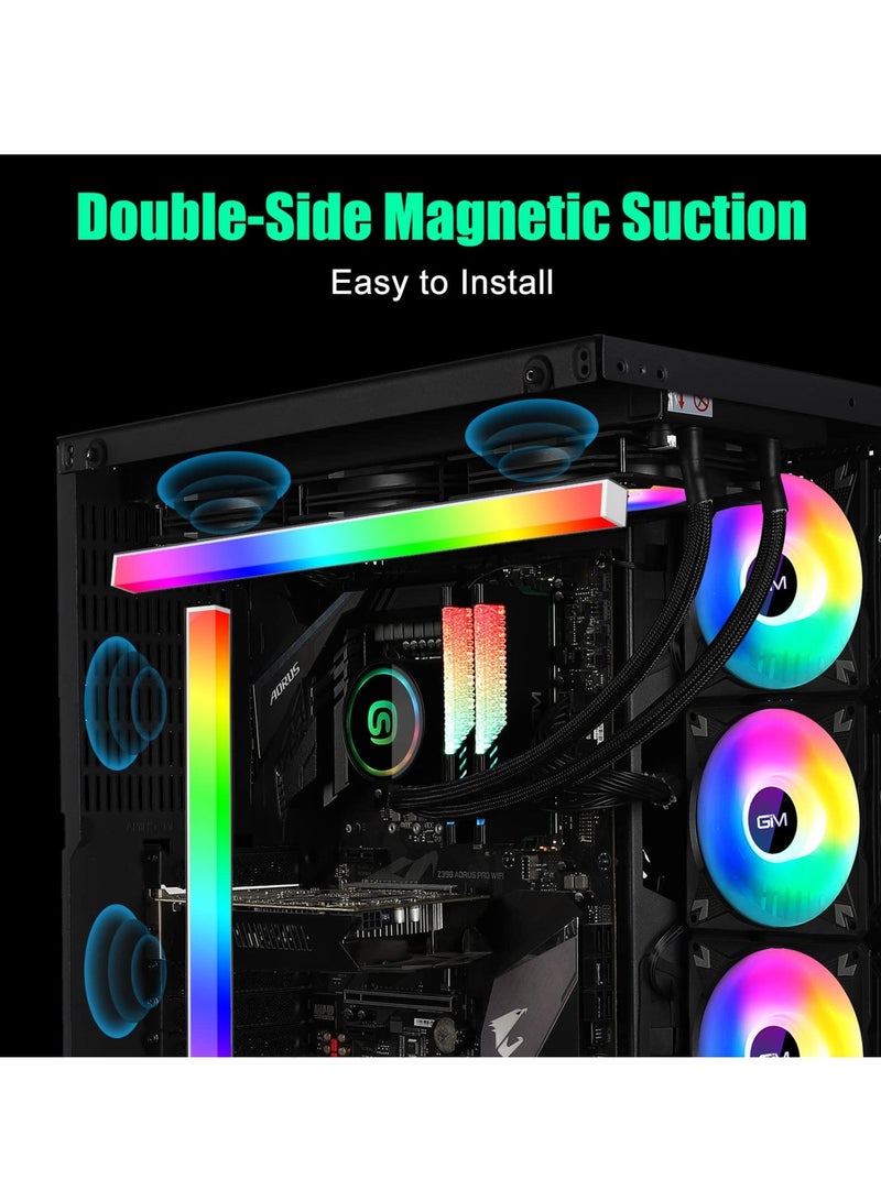 KB-14 RGB PC Light Strip for Gaming Case, 0.98ft Addressable Rainbow Magnetic LED Strip, 5V ARGB 4Pin Header for Asus, Asrock, Gigabyte, Compatible with GIM Hub - Image 3