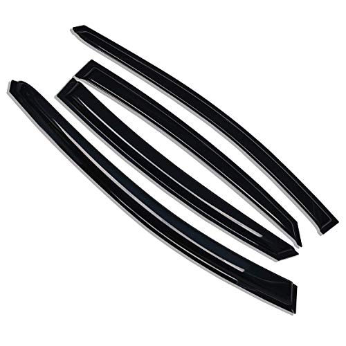 Lightronic لايتترونيك WV94615 واقي زجاج نافذة خارجي، مظلة جانبية، حماية من المطر، دخاني داكن، مجموعة مكونة من 4 قطع، تناسب هيونداي إيلانتر Sedan 2011-2016 (لا تشمل إيلانتر GT) - Image 3