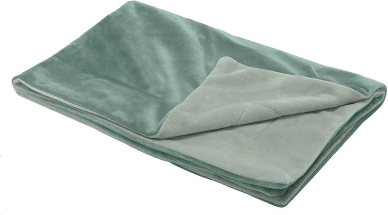 Furhaven Waterproof Throw Blanket for Dogs & Indoor Cats, Washable - Two-Tone Luxe Velvet Dog Blanket - Celadon Green, Small - Image 4