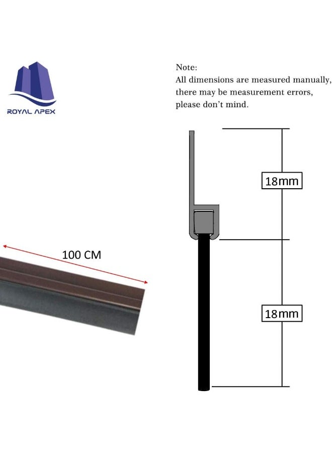 Royal Apex Door Bottom Brush And Rubber Seal With Screw For Exterior/Interior Doors Insulation Door Seal Sound Proof Under Door Draft Blocker Keeping Noise Repellent And Dust 100Cm Rubber Brown  - Image 2