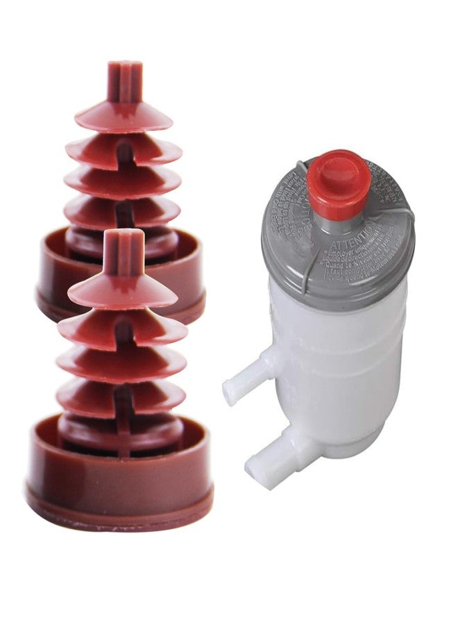 Abvsdu 2Pcs Power Steering Reservoir Cap, Red Pump Cap Plug Cover 53697-Sb3, Compatible With Honda Accord Odyssey Crv Civic Rd5/7 (Red) - Image 1