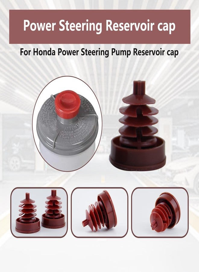 Abvsdu 2Pcs Power Steering Reservoir Cap, Red Pump Cap Plug Cover 53697-Sb3, Compatible With Honda Accord Odyssey Crv Civic Rd5/7 (Red) - Image 3