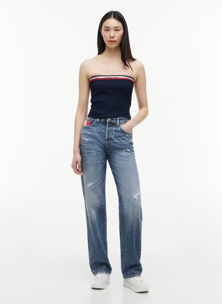 TOMMY JEANS Vintage Mid Rise Slim Straight Jeans - Image 4