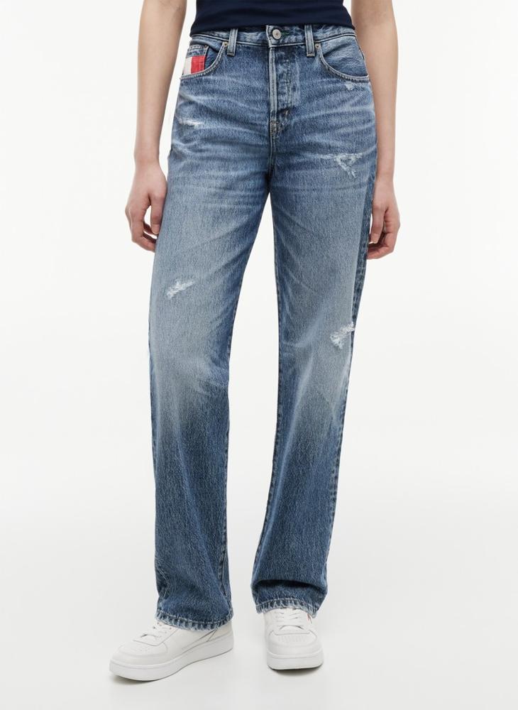 TOMMY JEANS Vintage Mid Rise Slim Straight Jeans - Image 1