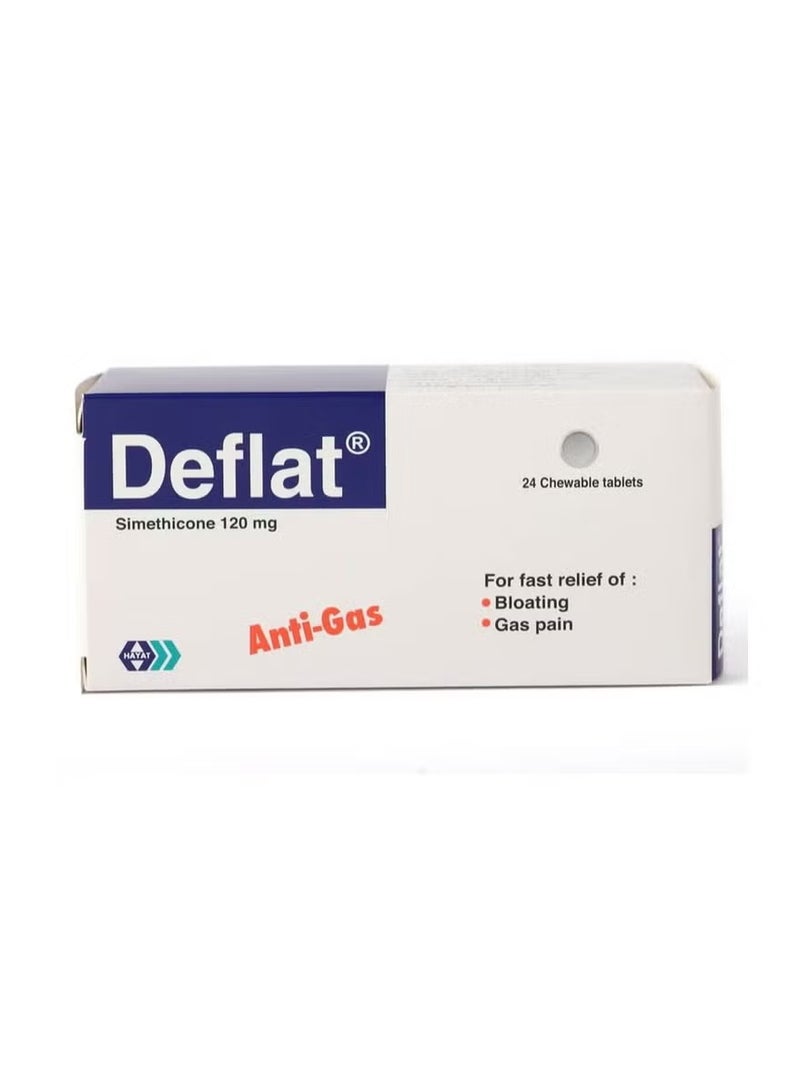 Deflat 120 mg 24 Chewable Tablets