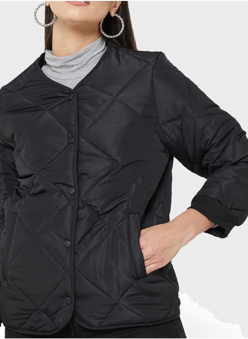 ELLA - Quilted Button Down Jacket - Image 1