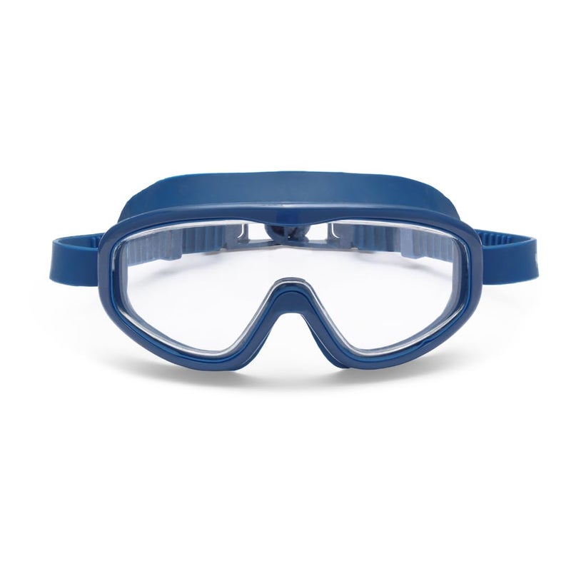 Petites Pommes Adult Swim Goggles for Ages 14 Lightweight Silicone AntiFog Wide Lens Retro Design Swimming Goggles HairSafe Buckle Cotton Pouch Included Cannes Blue - Image 2