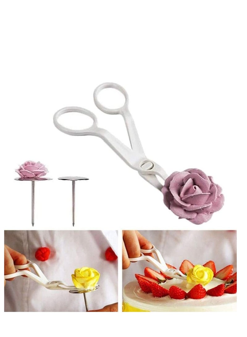 SYOSI Cake Decorating Kits Cake Decorating Tools Supplies Turntable Pastry Nozzles for Cream Confectionery Bags Icing Piping Nozzles Tips Baking Tools for Cakes 62 PCS - Image 3