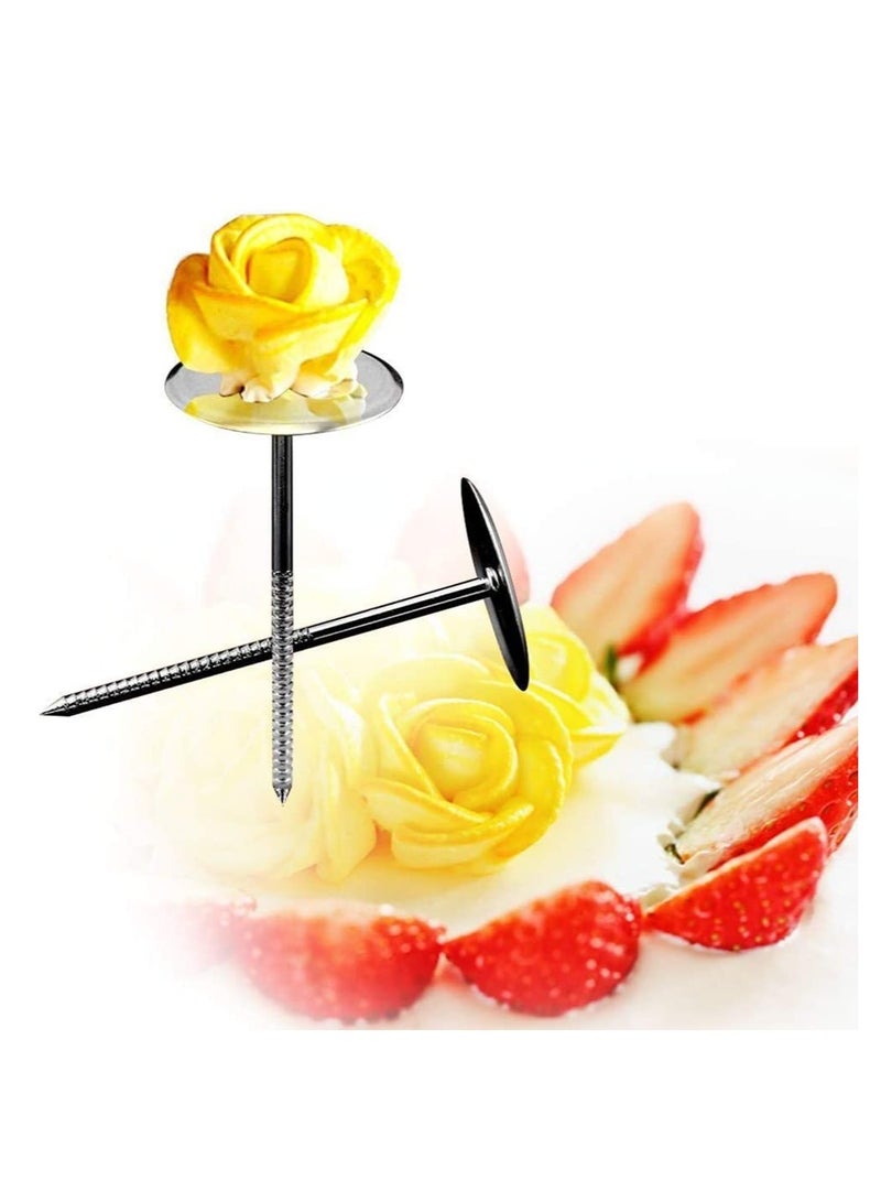 SYOSI Cake Decorating Kits Cake Decorating Tools Supplies Turntable Pastry Nozzles for Cream Confectionery Bags Icing Piping Nozzles Tips Baking Tools for Cakes 62 PCS - Image 4