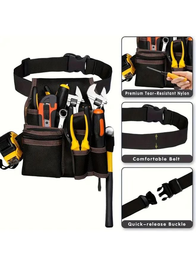 حقيبة الخصر الكهربائية المتينة لحمل الأدوات مع جيوب متعددة للمحترفين - Image 5