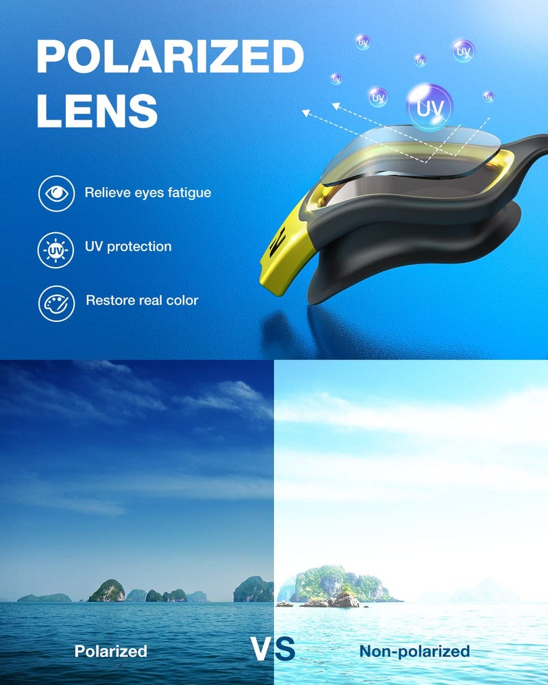 ZIONOR Swim Goggles, G1 ULTRA Photochromic Polarized Swimming Goggles for Men Women Adult, UV Protection Leakproof Easy Adjustable Strap for Indoor Outdoor Swimming (Polarized + Gold) - Image 2