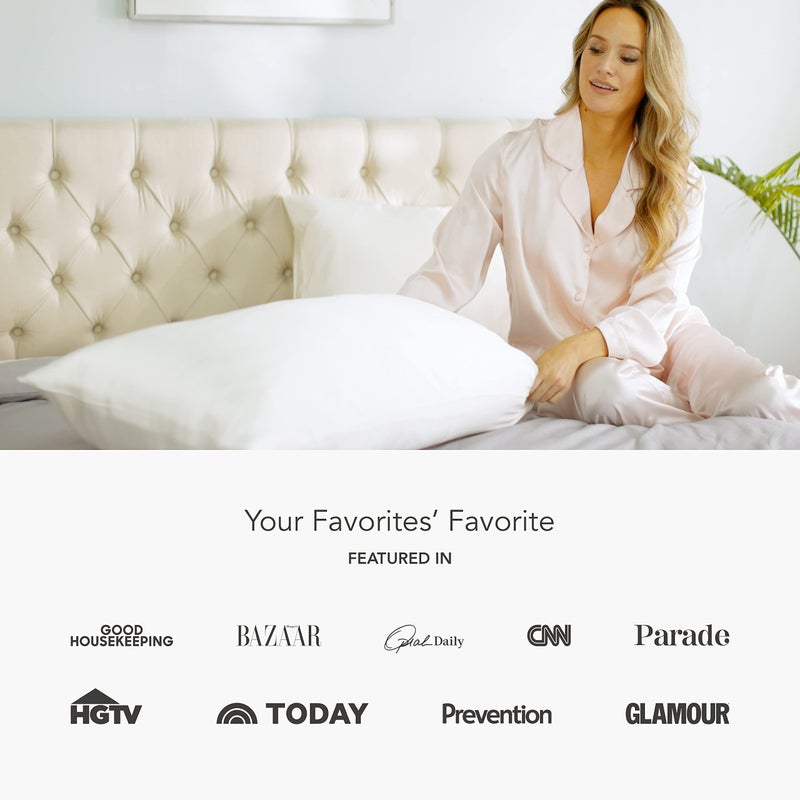 Fishers Finery 30mm 100% Pure Mulberry Silk Pillowcase, Good Housekeeping Quality Tested (White, Queen) - Image 2