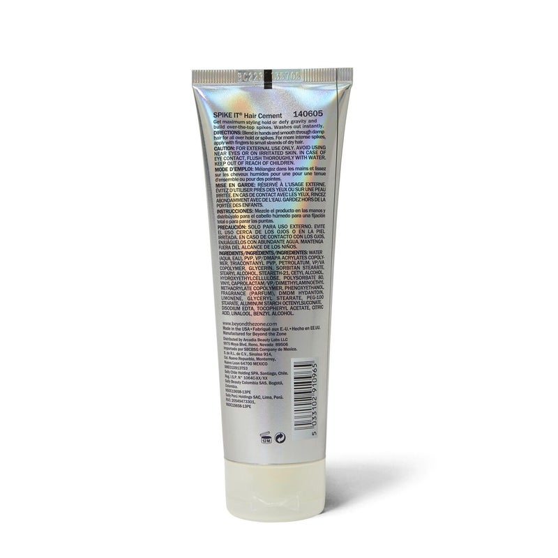 Beyond the Zone Spike It Hair Cement, StrongHold Hair Gel, Great for All Hair Types, 4 oz - Image 2