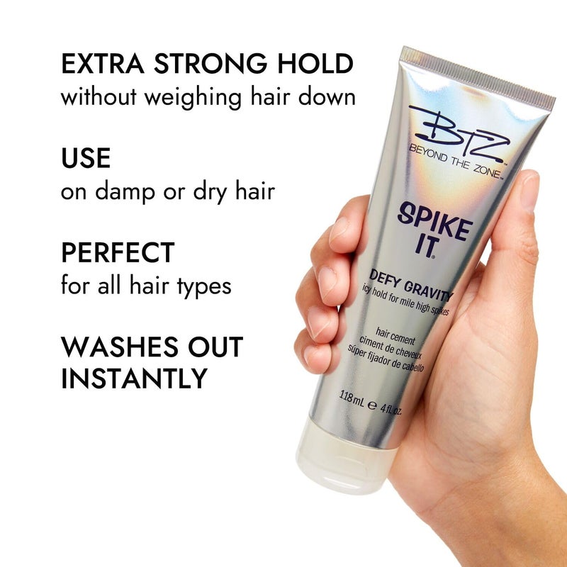 Beyond the Zone Spike It Hair Cement, StrongHold Hair Gel, Great for All Hair Types, 4 oz - Image 5