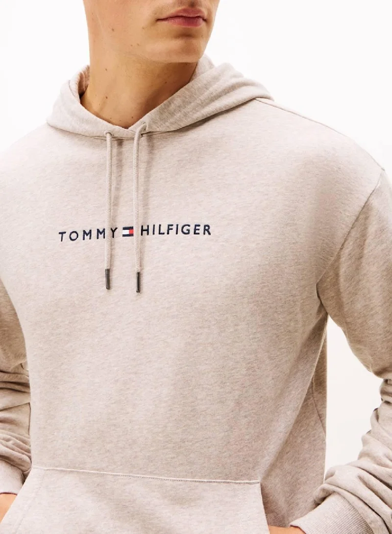 تومي هيلفيغر هودي منزلي بشعار وبرباط داخلي للياقة