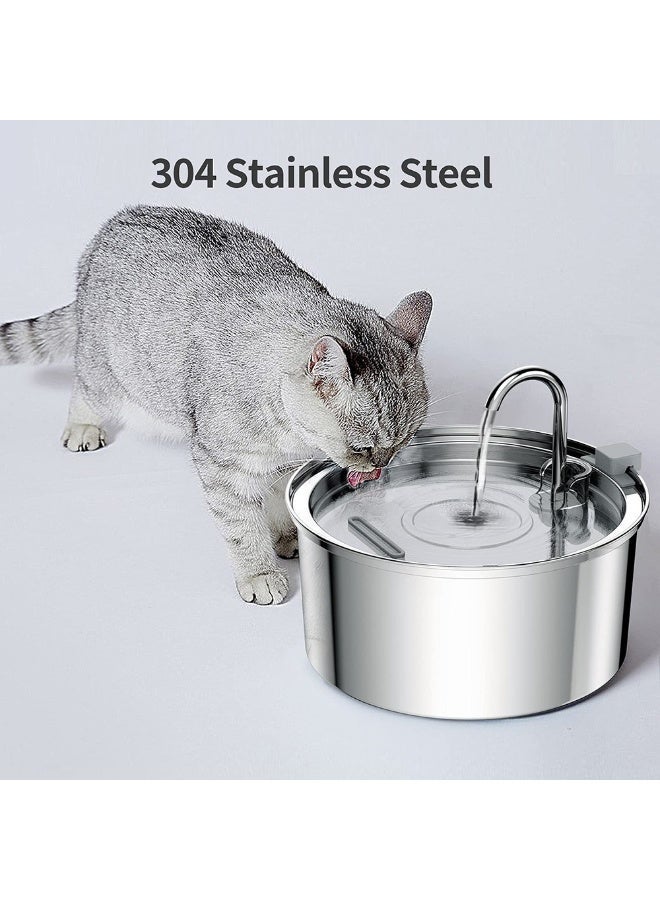 HUMJO 3.2L Pet Water Fountain Automatic Circulating Filter Water Dispenser for Cats and Dogs,Stainless Steel 304 - Image 3