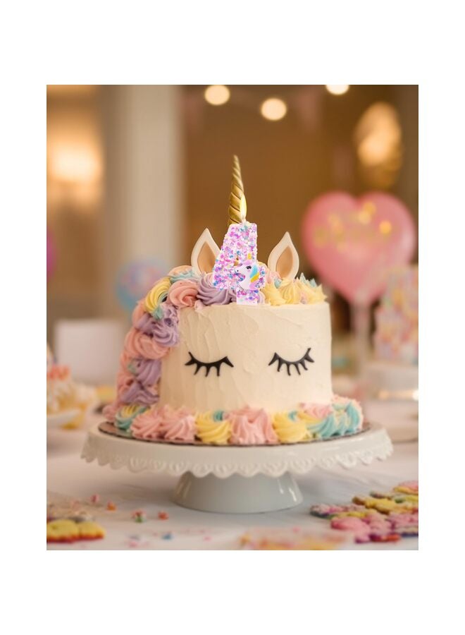 LAMAY Unicorn Themed Birthday Candles,Number 5 Cartoon Birthday Party Supplies,Birthday Decorations for Cake Topper Decorations - Image 2