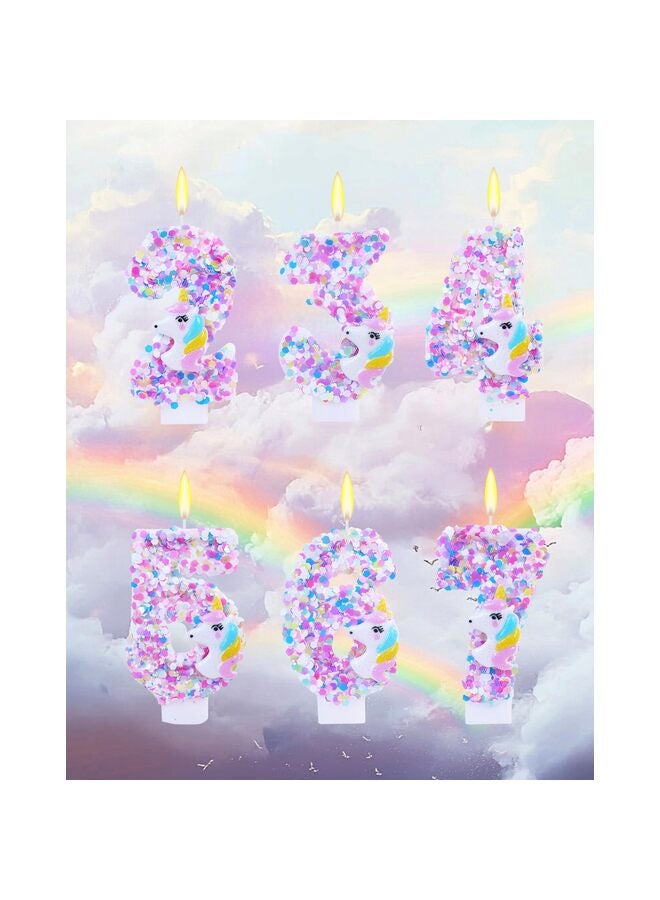 LAMAY Unicorn Themed Birthday Candles,Number 5 Cartoon Birthday Party Supplies,Birthday Decorations for Cake Topper Decorations - Image 5