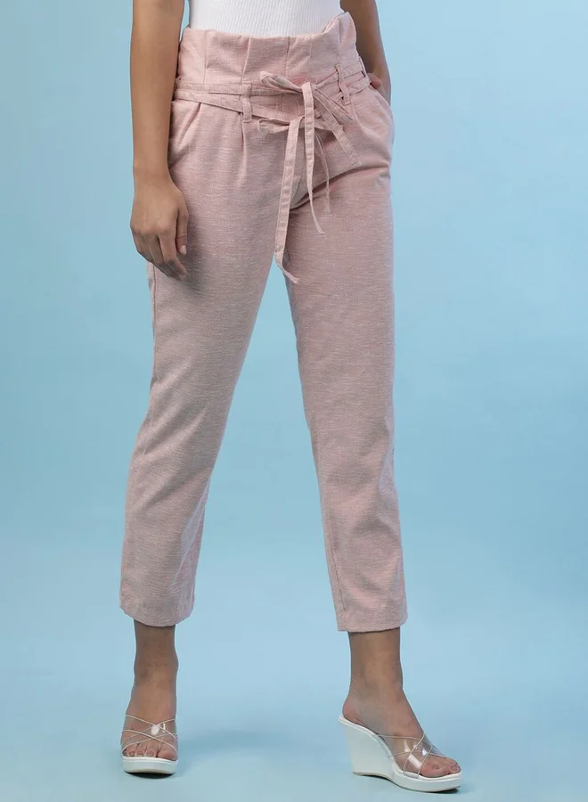 Freehand Freehand Women Pink Slim Fit Cropped Pants