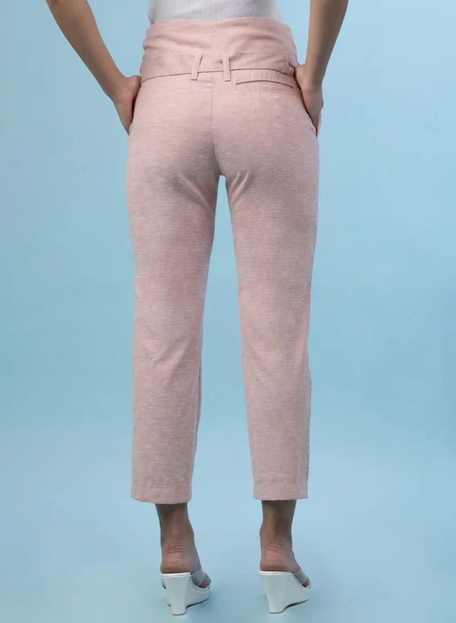 Freehand Freehand Women Pink Slim Fit Cropped Pants