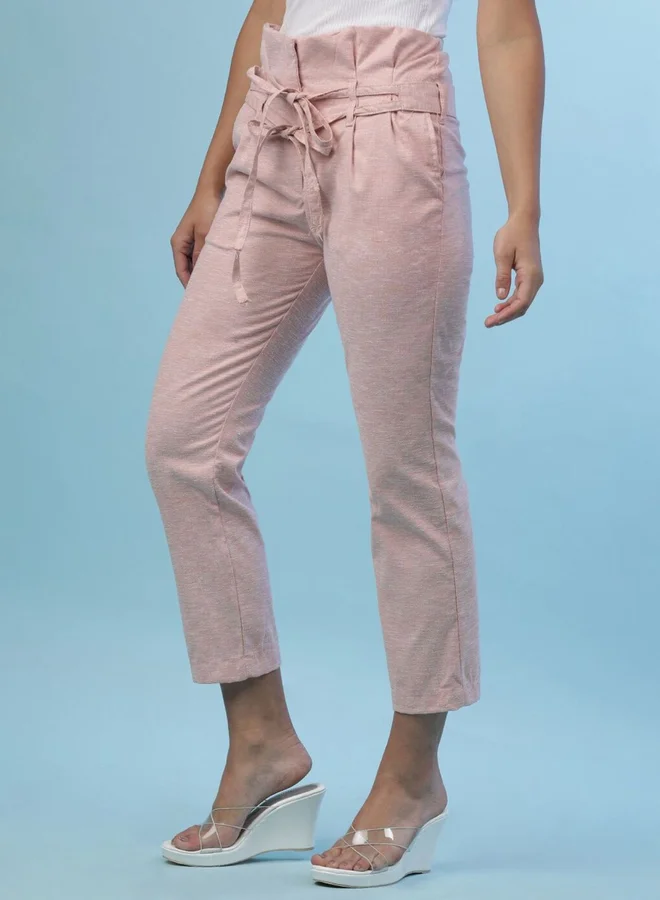 Freehand Freehand Women Pink Slim Fit Cropped Pants