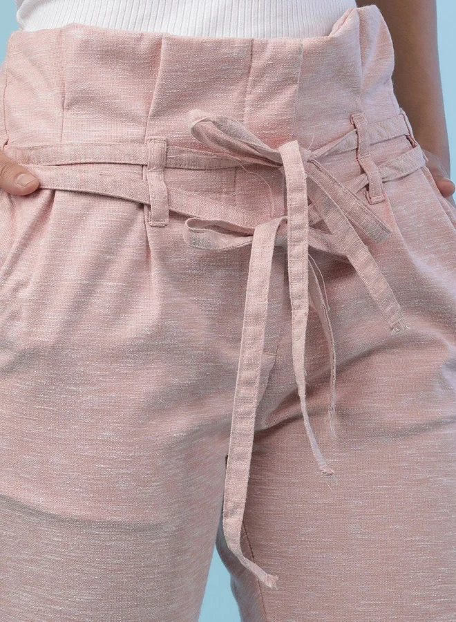 Freehand Freehand Women Pink Slim Fit Cropped Pants