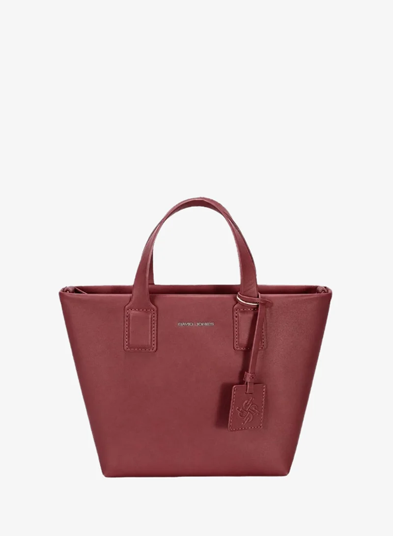 David Jones trapz style design handbag made from leather in model number CM7857| the new shopping, city and meeting bag for women | Structured purse for everyday use