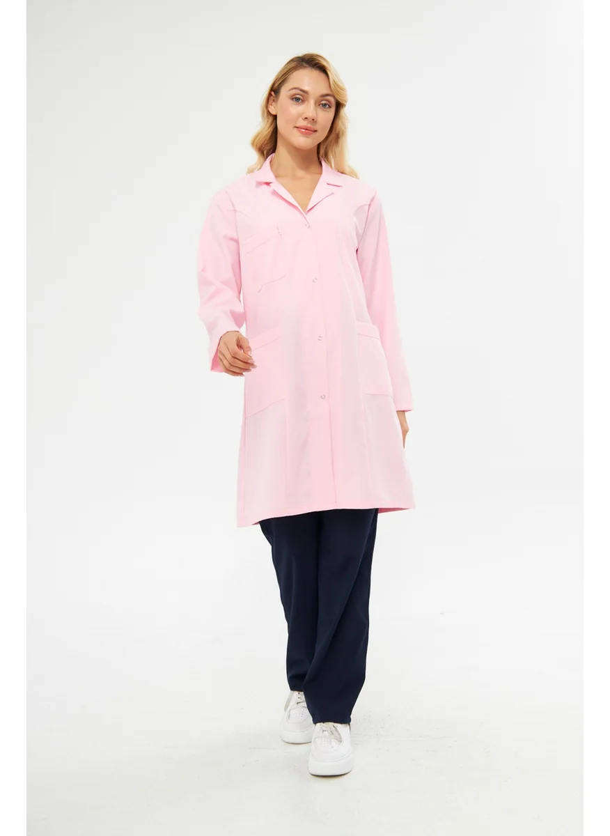 Mervem Alpaca Fabric Course Apron Pink