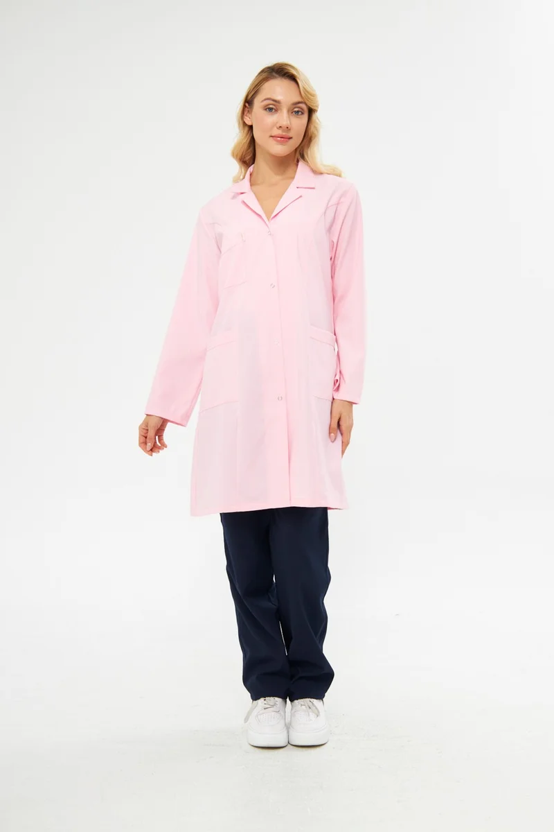 Mervem Alpaca Fabric Course Apron Pink