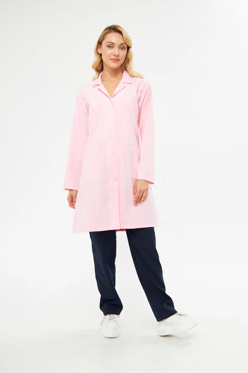 Mervem Alpaca Fabric Course Apron Pink